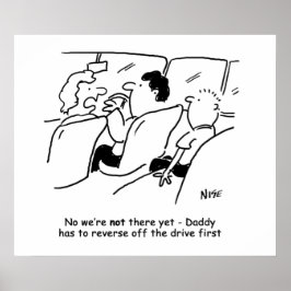 Zijn we er nog? Funny Child Cartoon Poster