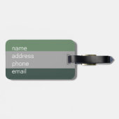 Zijn we er nog groen gestreept grappig typografie bagagelabel (Achterkant horizontaal)