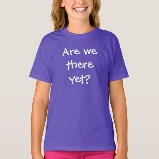 Zijn we er nog? Kind T-shirt (Voorkant)