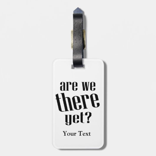 Zijn we er nog maar grappig reizen? bagagelabel (Achterkant verticaal)