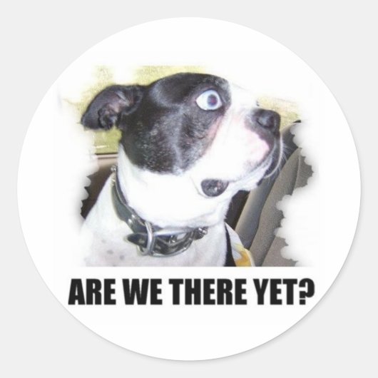ZIJN WE ER NOG RONDE STICKER (Voorkant)
