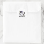 ZIJN WE ER NOG RONDE STICKER (Tas)