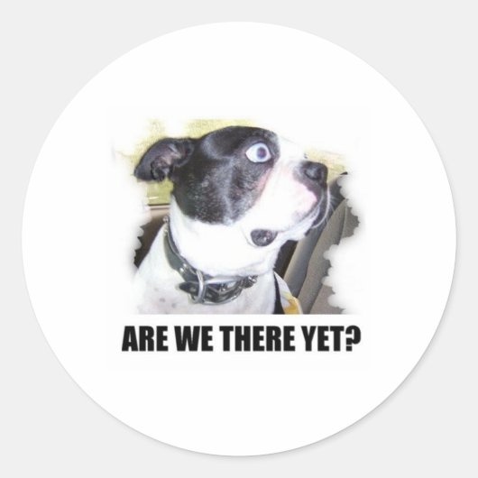 ZIJN WE ER NOG RONDE STICKER (Voorkant)