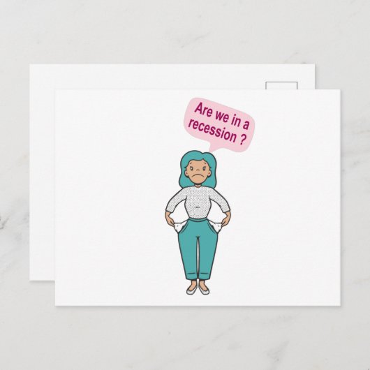 Zijn we in een recessie? briefkaart (Voorkant / Achterkant)