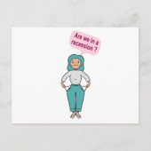 Zijn we in een recessie? briefkaart (Voorkant)