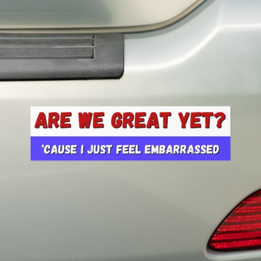 Zijn we nog geweldig? bumpersticker (Op auto)