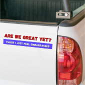 Zijn we nog geweldig? bumpersticker (Op Truck)