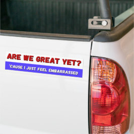 Zijn we nog geweldig? bumpersticker