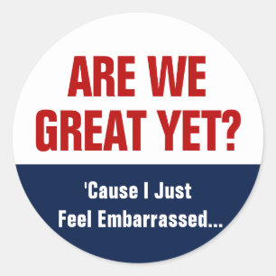 Zijn we nog geweldig? Ik voel me alleen Embarrasse Ronde Sticker