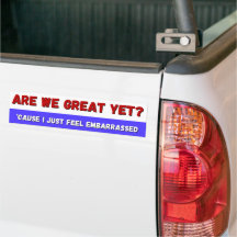 Zijn we nu eindelijk geweldig? bumpersticker