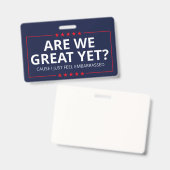 Zijn we nu eindelijk geweldig? Ik voel me gewoon z Badge (Voor- en achterkant)