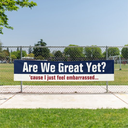 Zijn we nu eindelijk geweldig? Want ik voel me gew Spandoek (Insitu)