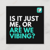 Zijn we vibing 2.0? vierkante visitekaartje (Voorkant)