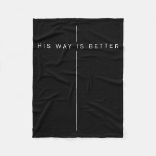 Zijn Weg Is Beter - Minimalistische Christelijke M Fleece Deken