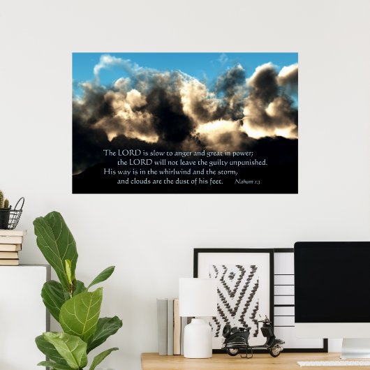 Zijn weg is in de Whirlwind Poster (Thuiskantoor)