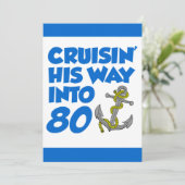 Zijn weg kruisen in 80 Uitnodiging (Staand voorkant)