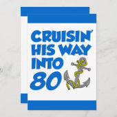 Zijn weg kruisen in 80 Uitnodiging (Voorkant / Achterkant)