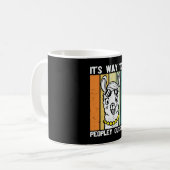 Zijn weg naar Peopley buiten Cute Llama Koffiemok (Voorkant links)