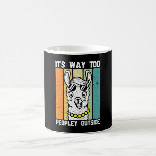 Zijn weg naar Peopley buiten Cute Llama Koffiemok