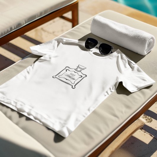 Zijn whisky, paar, echtgenoot, leuk, eenvoudig sti t-shirt