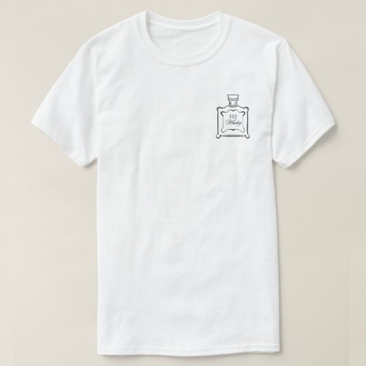 Zijn whisky, paar, Schattige, BFF, bijpassend T-shirt (Design voorkant)