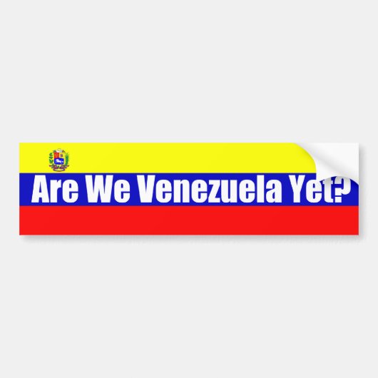 Zijn wij Venezuela nog? Bumpersticker (Voorkant)