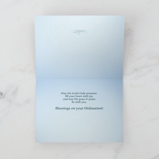 Zijn wijding gefeliciteerd sierkruis kaart (Binnen)