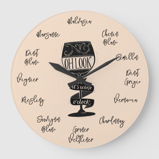 Zijn Wijn O'Clock Grote Klok (Voorkant)
