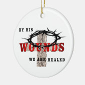 Zijn wonden keramisch ornament (Links)