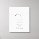 Zijn Wows Elegant de heer Passen getrouwd Wedding  Canvas Afdruk (Voorkant)