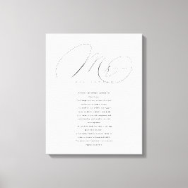 Zijn Wows Elegant de heer Passen getrouwd Wedding  Canvas Afdruk
