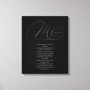 Zijn Wows Elegant de heer Passen getrouwd Wedding Canvas Afdruk