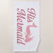 Zijn Zeemeermin Strandlaken (Voorkant)