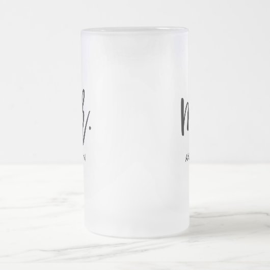 Zijn zeer eigen persoonlijke matglas bierpul (Center)