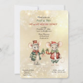 Zijn & Zijn Kleine Muizen Trouwdouche Feestdagenkaart (Voorkant)