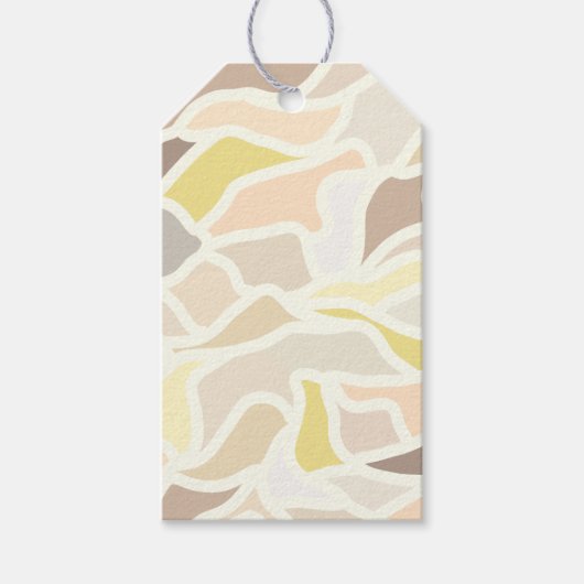 Zijn zo ivoor geometrisch Abstract patroon Cadeaulabel (Voorkant)