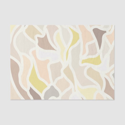 Zijn zo ivoor geometrisch Abstract patroon Tissuepapier (Voorkant)