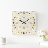 Zijn zo ivoor geometrisch Abstract patroon Vierkante Klok (Huis)