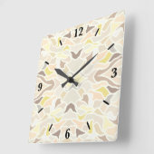 Zijn zo ivoor geometrisch Abstract patroon Vierkante Klok (Hoek)