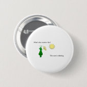 Zijn zonnige ronde button 5,7 cm (Voorkant /achterkant)