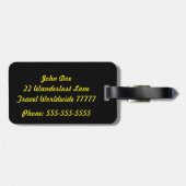 Zijn zwart-geel Bagagelabel (Achterkant horizontaal)