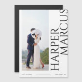 Zijnamen Moderne foto Bewaar de Datummagneet Kaart Magnetische Uitnodiging (Voorkant / Achterkant)