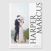 Zijnamen Moderne foto Bewaar de Datummagneet Kaart Magnetische Uitnodiging (Voorkant)