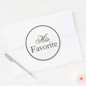 "Zijne favoriete" Sticker voor weddenschappen: zwa (Envelop)