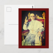 Zijne Heiligheid Paus Pius XII - Katholieke Kerk Briefkaart (Voorkant / Achterkant)