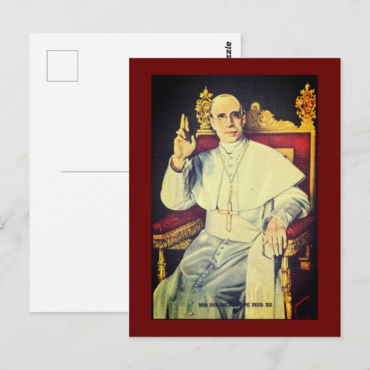 Zijne Heiligheid Paus Pius XII - Katholieke Kerk Briefkaart (Voorkant / Achterkant)
