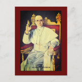 Zijne Heiligheid Paus Pius XII - Katholieke Kerk Briefkaart (Voorkant)