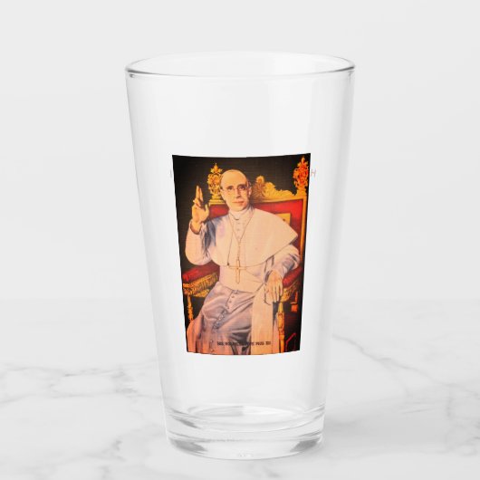 Zijne Heiligheid Paus Pius XII - Katholieke Kerk Glas (Voorkant)