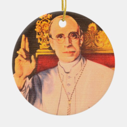 Zijne Heiligheid Paus Pius XII - Katholieke Kerk Keramisch Ornament (Voorkant)