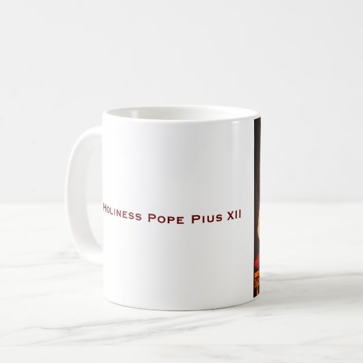 Zijne Heiligheid Paus Pius XII - Katholieke Kerk Koffiemok (Voorkant links)